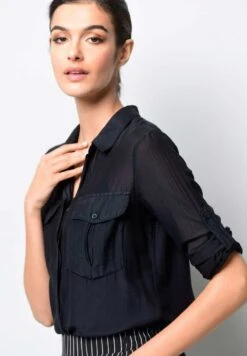 Hemdbluse - Marineblau 12 Hemdbluse - Marineblau -Alba Moda Verkäufe 6e1ab3e9509b499988fb86efd97aceb4