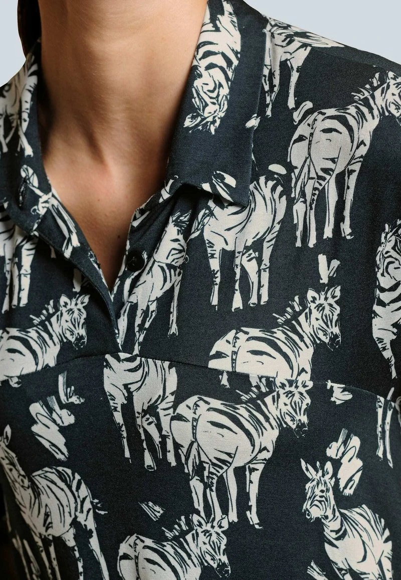 Hemdbluse - Schwarz/off-white 6 Hemdbluse - Schwarz/off-white – Bild 4