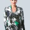 Bluse - Off-white/schwarz/grün/grau -Alba Moda Verkäufe 7523e4beb68e42818f98e6653e494692