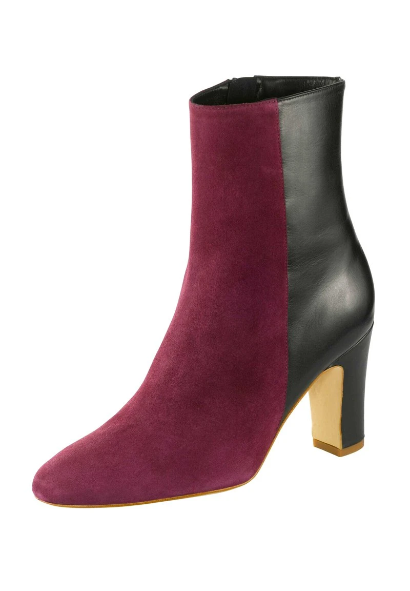 High Heel Stiefelette - Schwarz Fuchsia 4 High Heel Stiefelette - Schwarz Fuchsia – Bild 2