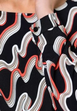 Bluse - Schwarz/koralle/off White -Alba Moda Verkäufe 7d864b00c11c49d7b361d48dac3c8995
