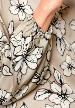 Langarmshirt - Taupe Schwarz Off-white -Alba Moda Verkäufe 7faf37af3be5480fb586d4d891e99029