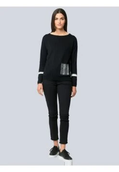 Strickpullover - Schwarz Off White 9 Strickpullover - Schwarz Off White -Alba Moda Verkäufe 82b7d1f06a7d49fa9120917d8f65a6ee