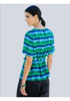 Bluse - Grün/blau 10 Bluse - Grün/blau -Alba Moda Verkäufe 83e265f41cfd472fbcf7e74b98892a66