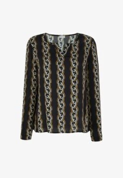 Bluse - Marineblau Senfgelb Off White -Alba Moda Verkäufe 885dea8ae35e4e9c81d1abab94006f74