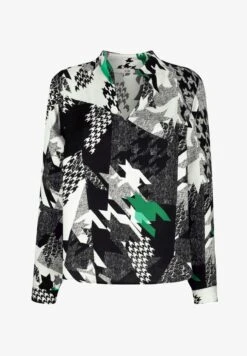 Bluse - Off-white/schwarz/grün/grau -Alba Moda Verkäufe 8861fee252b3449888a2728c5855aee2