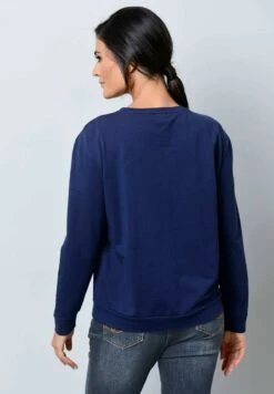 Sweatshirt - Marineblau Grün -Alba Moda Verkäufe 8b13bac888da42f6ac2bdc80b9948a7c