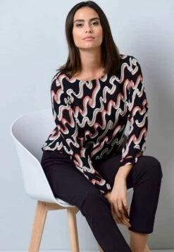 Bluse - Schwarz/koralle/off White -Alba Moda Verkäufe 8d625c20a6ac4cd78d0a00e2c3f1dd61