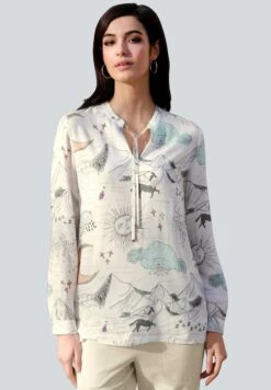 Bluse - Off-white,multicolor