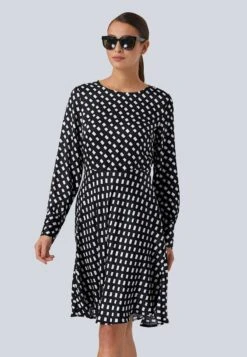 Freizeitkleid - Schwarz/ecru