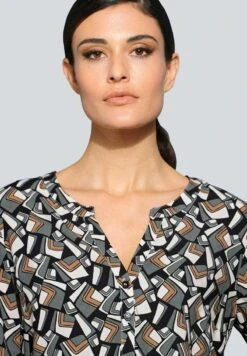 Bluse - Grau Cognac Schwarz -Alba Moda Verkäufe 992e97ccd6d140e1b5d4b8bbd3d65166