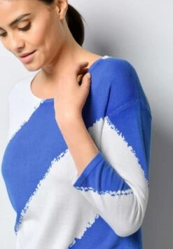 Strickpullover - Weiß/blau 11 Strickpullover - Weiß/blau -Alba Moda Verkäufe 9ac737cec59c478fa85fc4cd64c6b14c