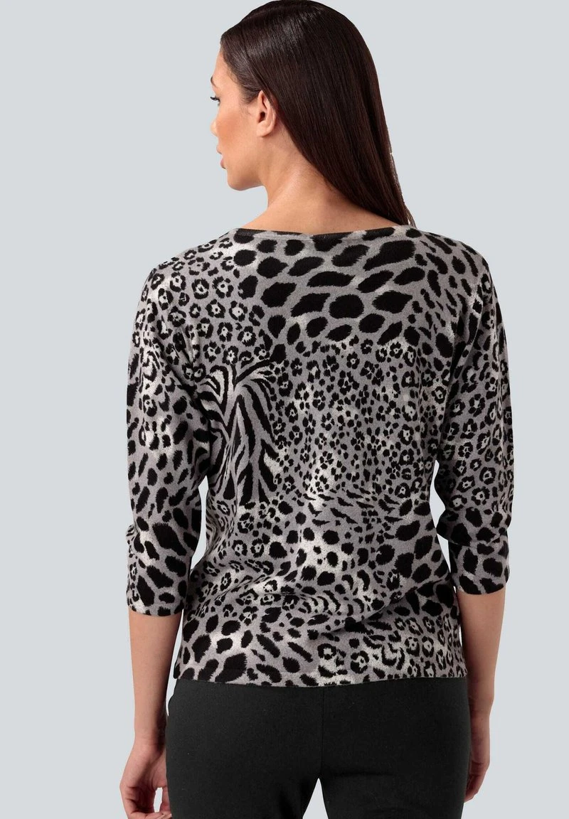 Strickpullover - Schwarz/grau/weiß 4 Strickpullover - Schwarz/grau/weiß – Bild 2