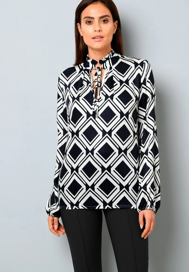 Bluse - Schwarz/off White 3 Bluse - Schwarz/off White