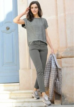 Bluse - Anthrazit,weiß -Alba Moda Verkäufe 9fbe1406e9b543e68aadc9fe649f889a