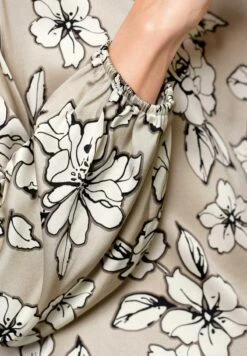 Langarmshirt - Taupe Schwarz Off-white -Alba Moda Verkäufe a5cf53061f43444ab1663d9bbd2344cf