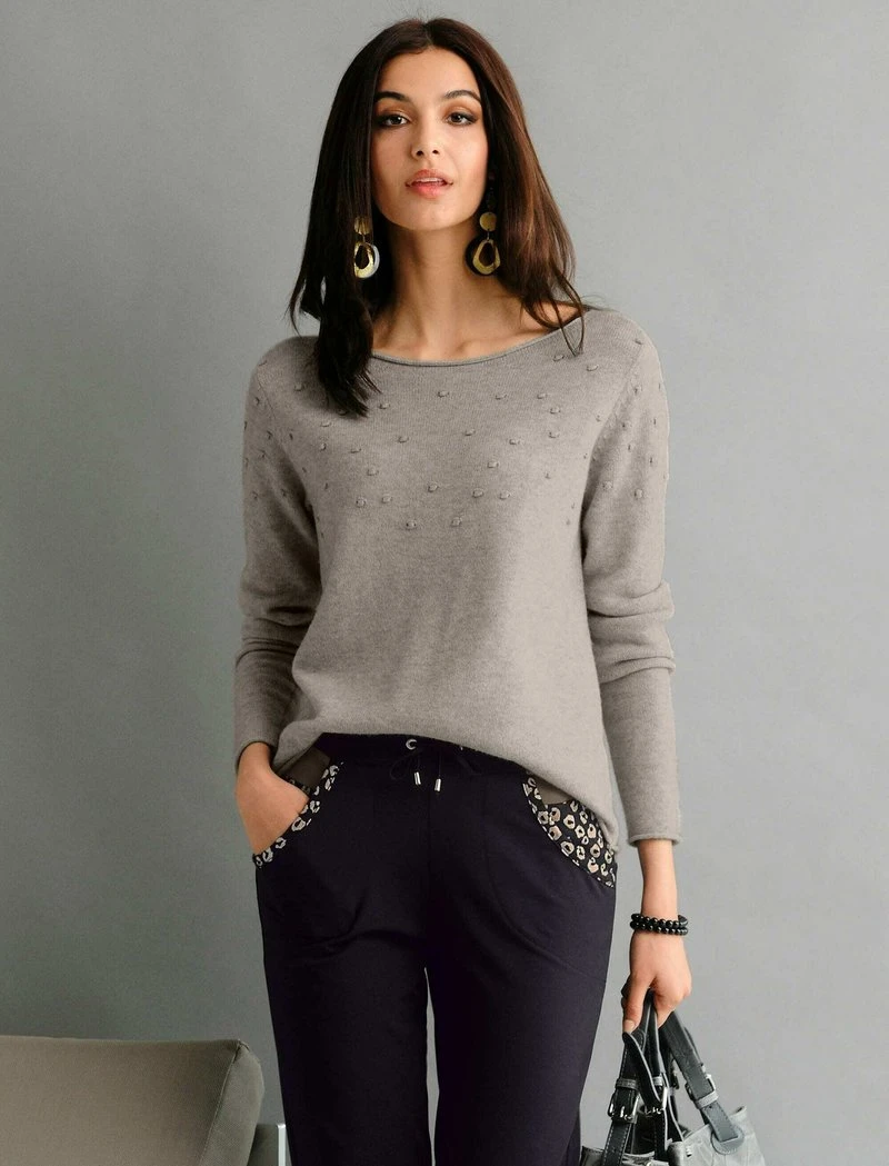 Strickpullover - Taupe 7 Strickpullover - Taupe – Bild 5