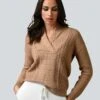 Strickpullover - Cognac -Alba Moda Verkäufe abcc5fe2889c4ff588f5f1fd952564f9