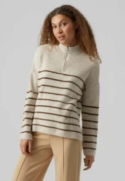 Strickpullover - Marineblau Cognac -Alba Moda Verkäufe adc8b74f7d0b475d9abd2208e87ba427