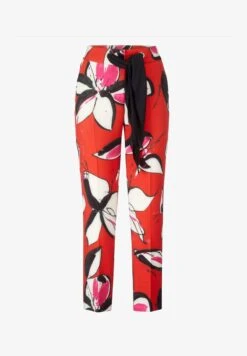 DRUCKHOSE - Stoffhose - Rot,schwarz,off-white -Alba Moda Verkäufe ae048c6a02124d5e8134bdc2040cdb32