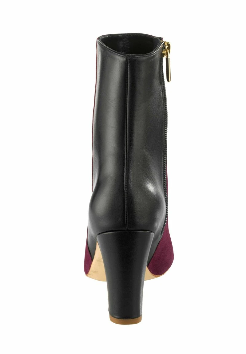 High Heel Stiefelette - Schwarz Fuchsia 6 High Heel Stiefelette - Schwarz Fuchsia – Bild 4