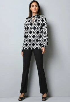 Bluse - Schwarz/off White 9 Bluse - Schwarz/off White -Alba Moda Verkäufe b6dfafe59dd2427690d611ac7bdffa5c