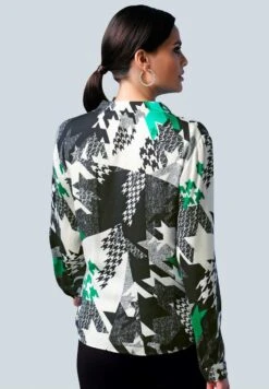 Bluse - Off-white/schwarz/grün/grau -Alba Moda Verkäufe b9b65062520d4bb098406cc6595fa9c7