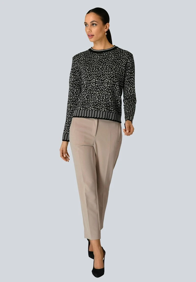 Strickpullover - Schwarz Ecru 4 Strickpullover - Schwarz Ecru – Bild 2