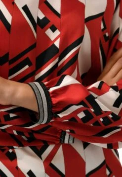 Bluse - Rot,schwarz,weiß -Alba Moda Verkäufe c6746b73b3814e4aa921e9aa74a1d390