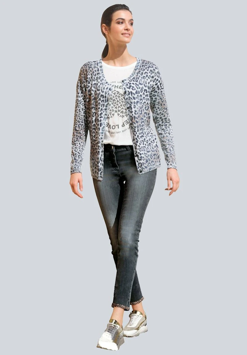 Strickjacke - Beige,anthrazit,ecru 4 Strickjacke - Beige,anthrazit,ecru – Bild 2