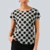 Bluse - Schwarz,grau,weiß -Alba Moda Verkäufe cd5a291325904cb48dce714b8b86c2cd