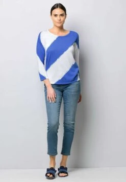 Strickpullover - Weiß/blau 9 Strickpullover - Weiß/blau -Alba Moda Verkäufe d269f7a471e94bd7b0c2c05a0596840a