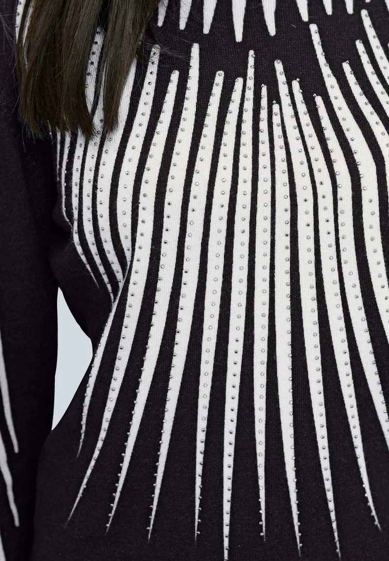 Strickpullover - Schwarz/weiß 8 Strickpullover - Schwarz/weiß – Bild 6