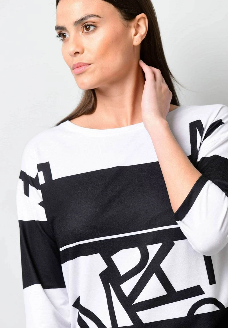 Langarmshirt - Schwarz Weiß 6 Langarmshirt - Schwarz Weiß – Bild 4