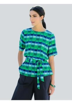 Bluse - Grün/blau