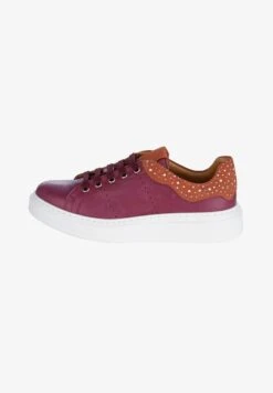 Sneaker Low - Aubergine,orange