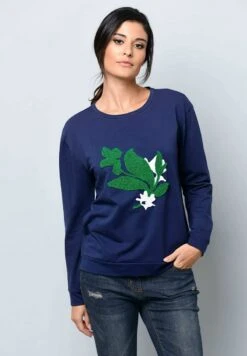 Sweatshirt - Marineblau Grün