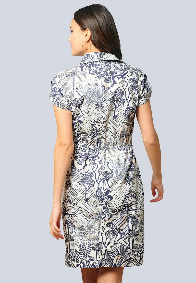 Blusenkleid - Off-white Marineblau 5 Blusenkleid - Off-white Marineblau – Bild 3