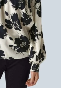 Bluse - Ecru Schwarz -Alba Moda Verkäufe e3f1dbc4128b4a7197f92b74603c8ef5