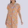 Freizeitkleid - Orange/pink/hellblau 2 Freizeitkleid - Orange/pink/hellblau -Alba Moda Verkäufe e4d61e8164654b81a1bf5c89f5028fc6