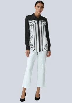 ALBA - Hemdbluse - Schwarz/weiß -Alba Moda Verkäufe e82befe40535436081116f5b93f08c06