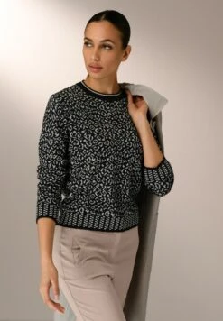 Strickpullover - Schwarz Ecru 12 Strickpullover - Schwarz Ecru -Alba Moda Verkäufe ea7677176b624a638787d88019a8d52b