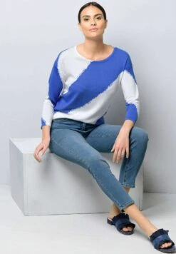 Strickpullover - Weiß/blau 13 Strickpullover - Weiß/blau -Alba Moda Verkäufe f36db8f32be64e709e940d7bb660ae3e