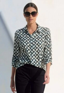 Hemdbluse - Off-white,schwarz 11 Hemdbluse - Off-white,schwarz -Alba Moda Verkäufe f4e8f32c25df4e5791eea48204f87194