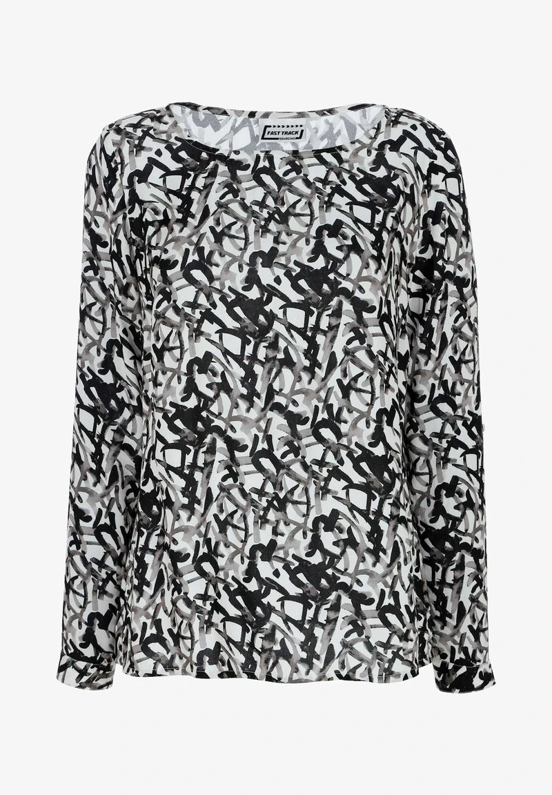 Bluse - Schwarz Off White 6 Bluse - Schwarz Off White – Bild 4