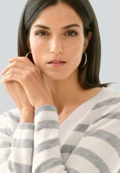 Strickpullover - Grau/off-white -Alba Moda Verkäufe fc93291763714e3b9987f71804e4b302