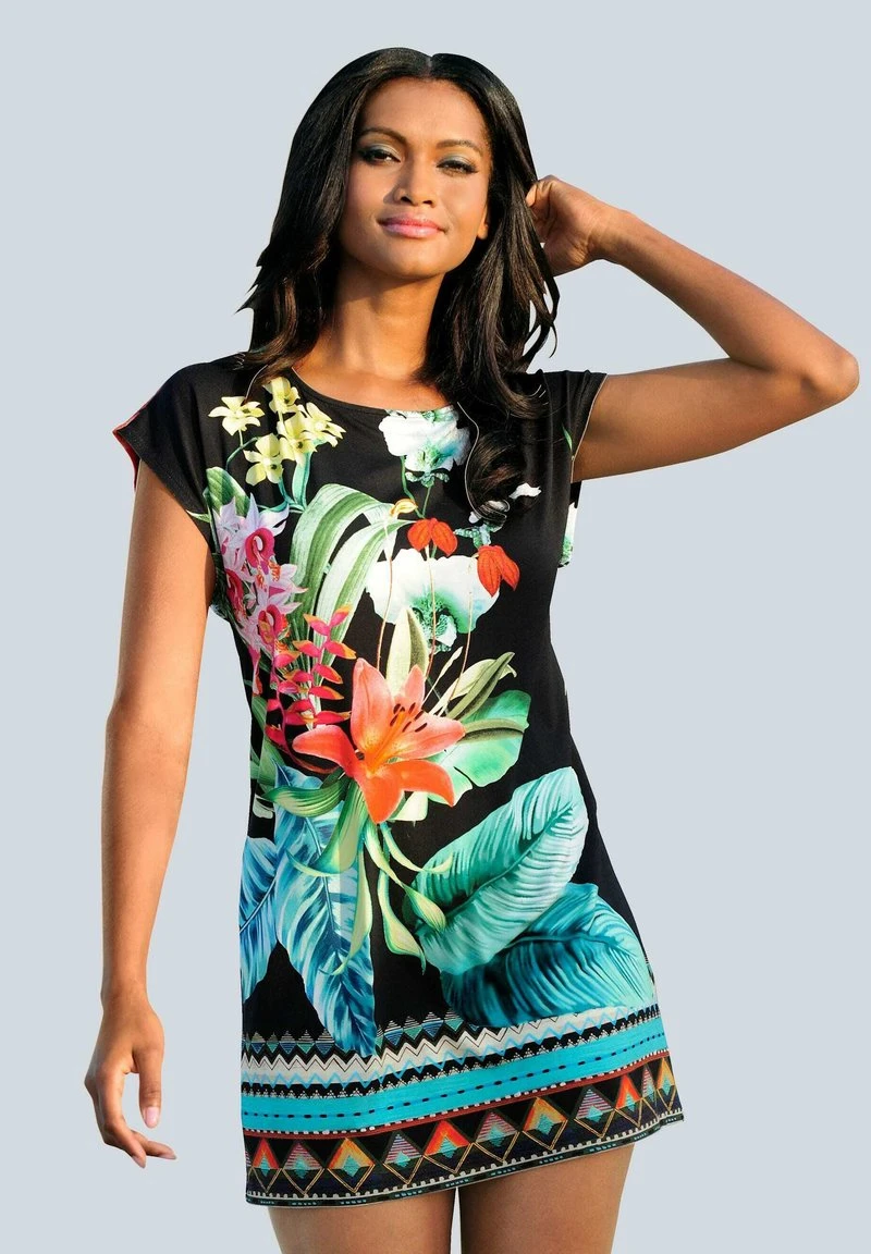 Tunika - Schwarz Multi 3 Tunika - Schwarz Multi